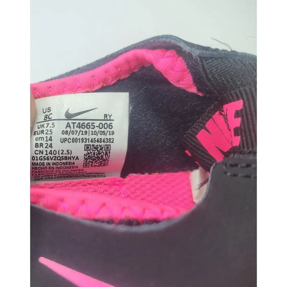 Nike Flex Toddler Shoes AT4665-006 Black & Pink Size 8C